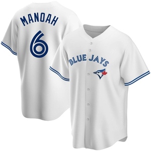 Men's Toronto Blue Jays Alek Manoah Replica White Home Jersey