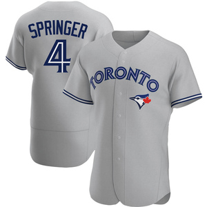 Men's Toronto Blue Jays George Springer Authentic Gray Road Jersey