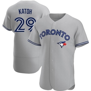 Men's Toronto Blue Jays Gosuke Katoh Authentic Gray Road Jersey