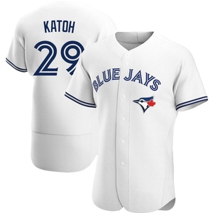 Men's Toronto Blue Jays Gosuke Katoh Authentic White Home Jersey