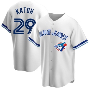 Men's Toronto Blue Jays Gosuke Katoh Replica White Home Cooperstown Collection Jersey