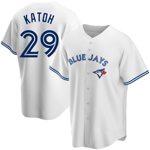 Men's Toronto Blue Jays Gosuke Katoh Replica White Home Jersey